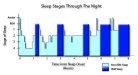 Graphical representation of the five stages of sleep