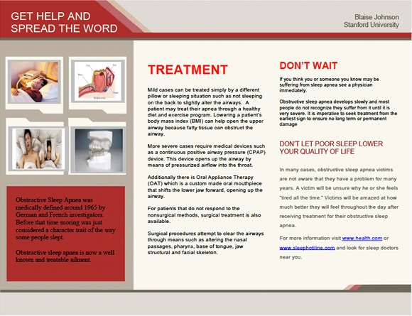 Sleep Apnea! What you need to know - NOW! Brochure, page 2