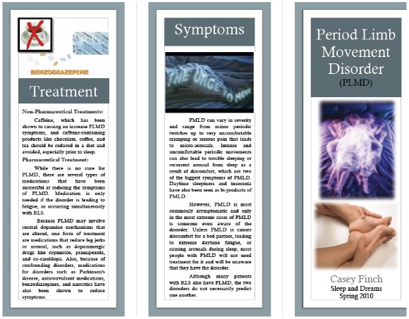 periodic limb movement disorder Brochure, page 1